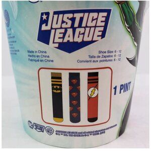 DC Justice League Men’s Size 6-12 Multi Color Graphic Crew Socks 3 Pairs, NEW